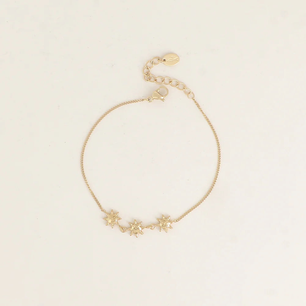 Bracelet 3 soleils - Doré
