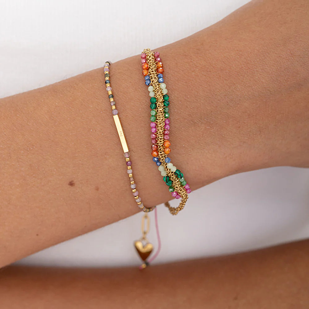 Bracelet Mina - Doré/multi