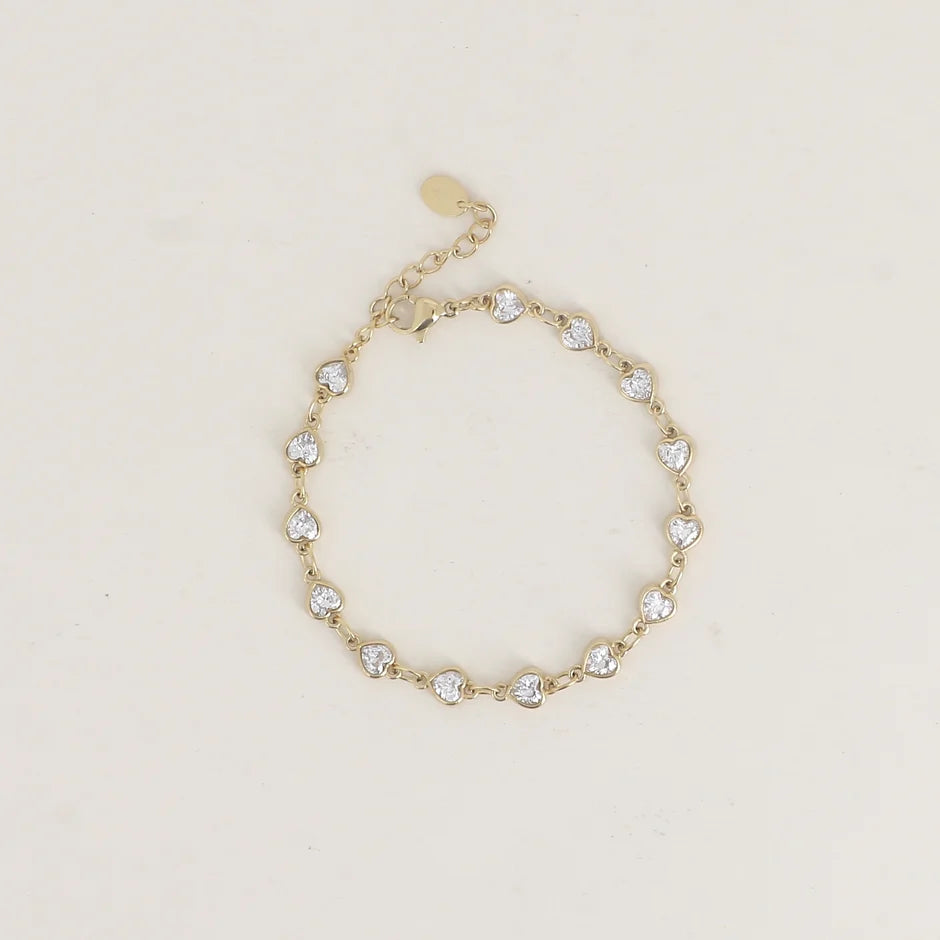 Bracelet Hearts - cristaux coeurs