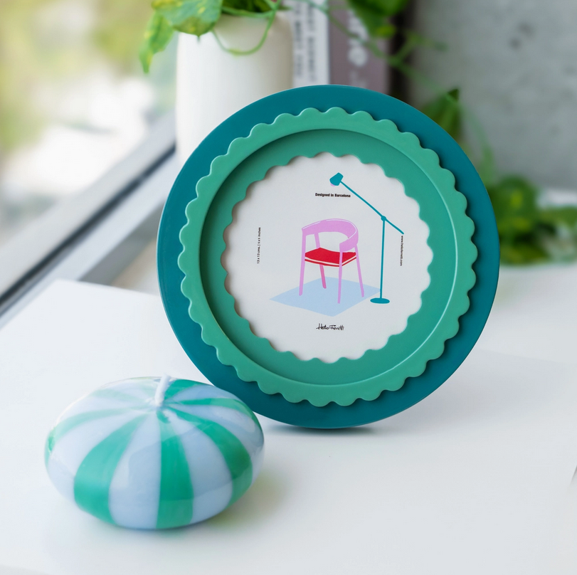 Cadre photo rond - Vert