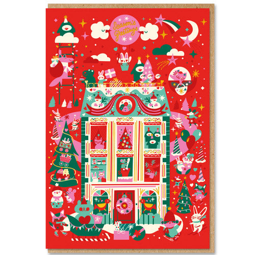 Carte de Noël XL - House of christmas - Flip & Lu