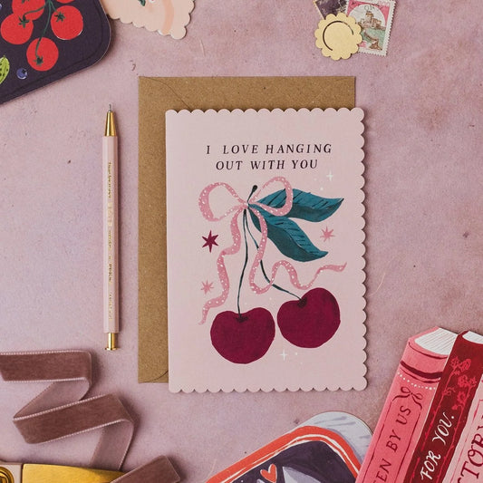 Carte - Love hanging out cherries