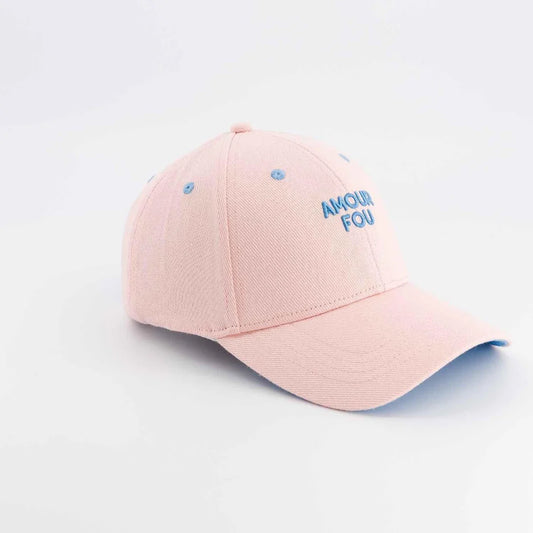 Casquette Amour fou rose - Adulte