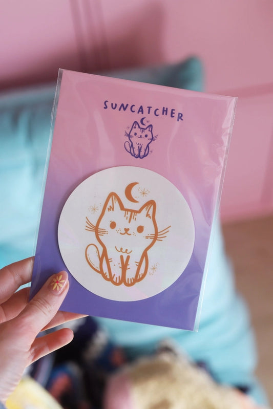Sticker Suncatcher - Chat magique