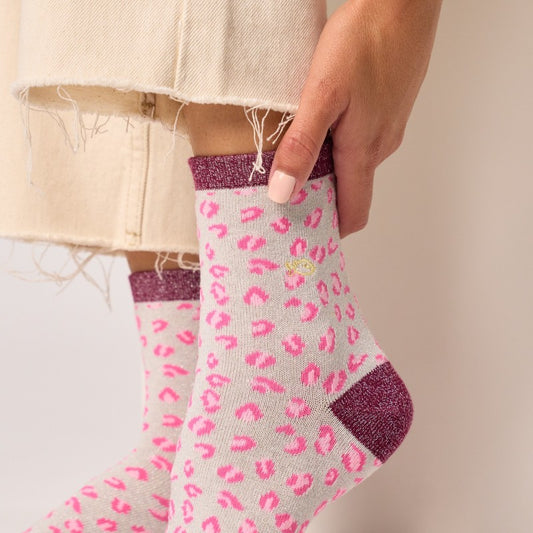 Chaussettes Léopard - Blanc et lie de vin - Taille 37/40 — Billybelt , Lyon