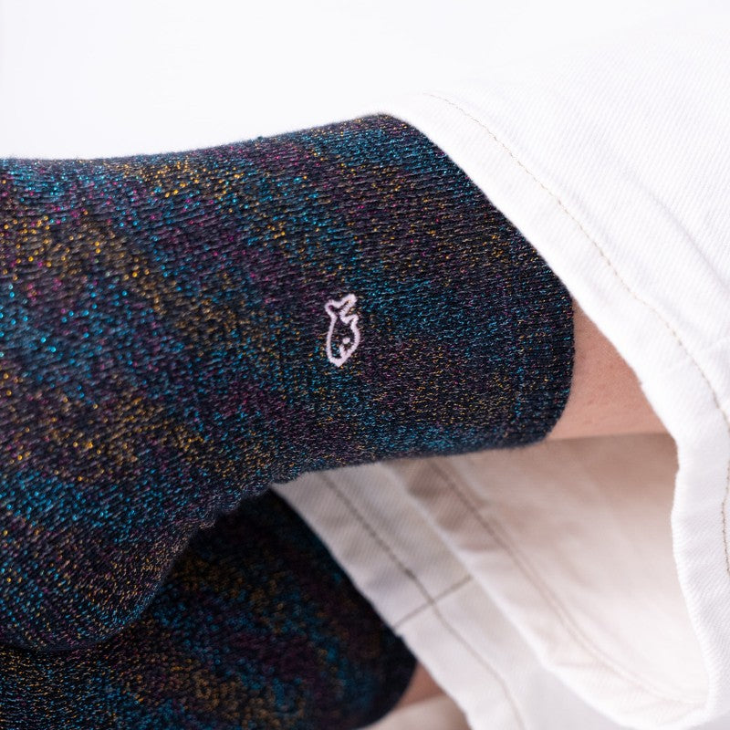 Chaussettes pailletées - Noir multico - Taille 37/40