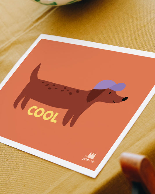 Affiche A3 - Cool chien
