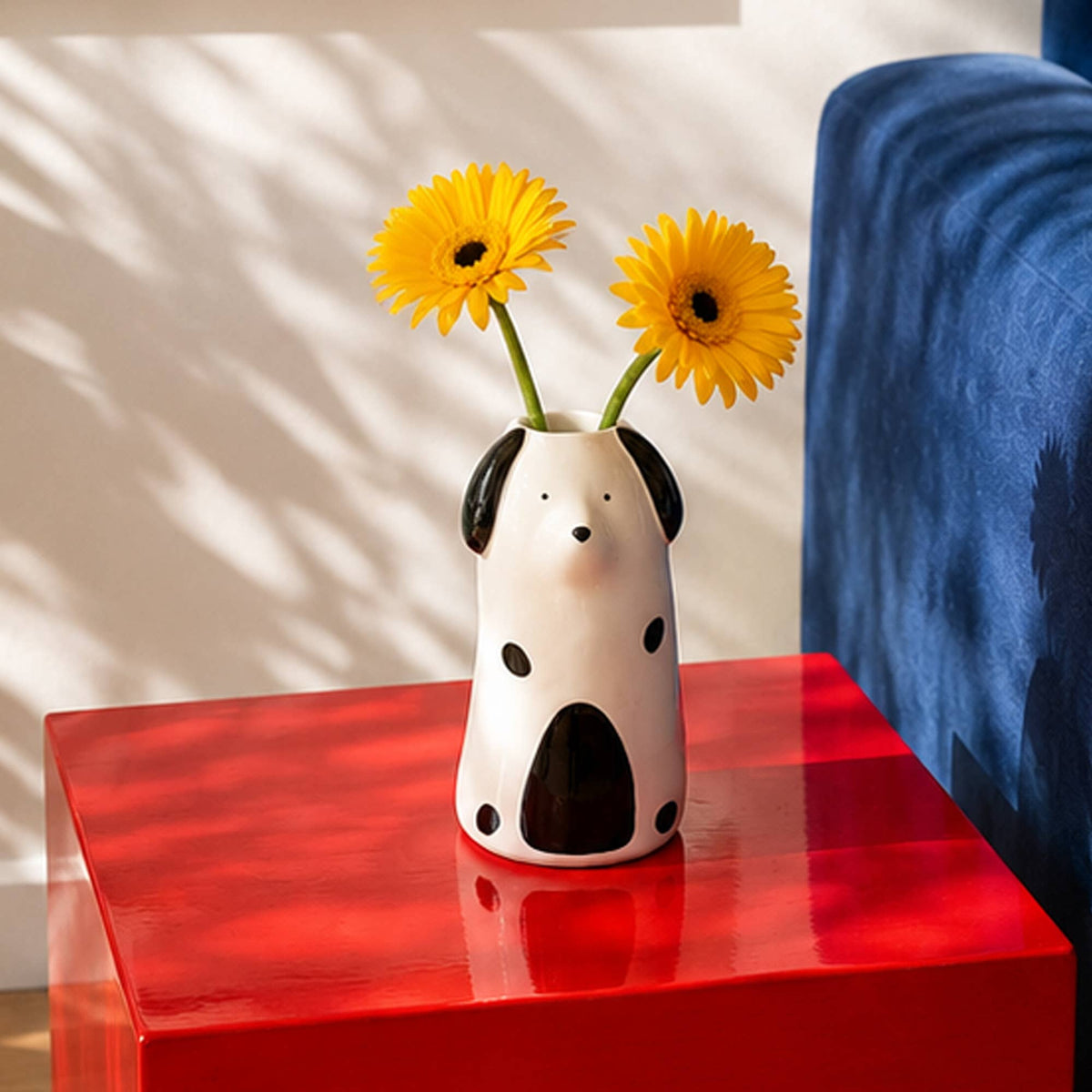 Vase Chien à pois