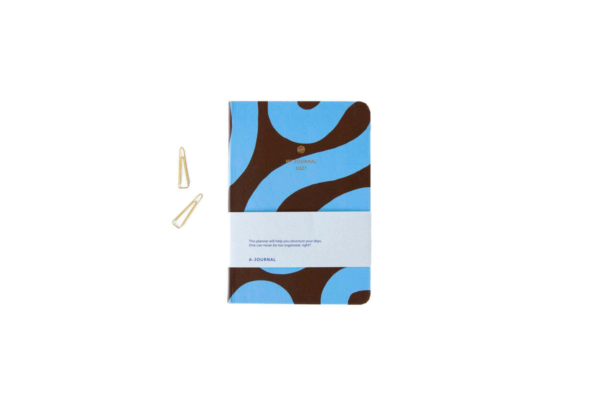 Agenda A6 2027 - Flow blue chocolate