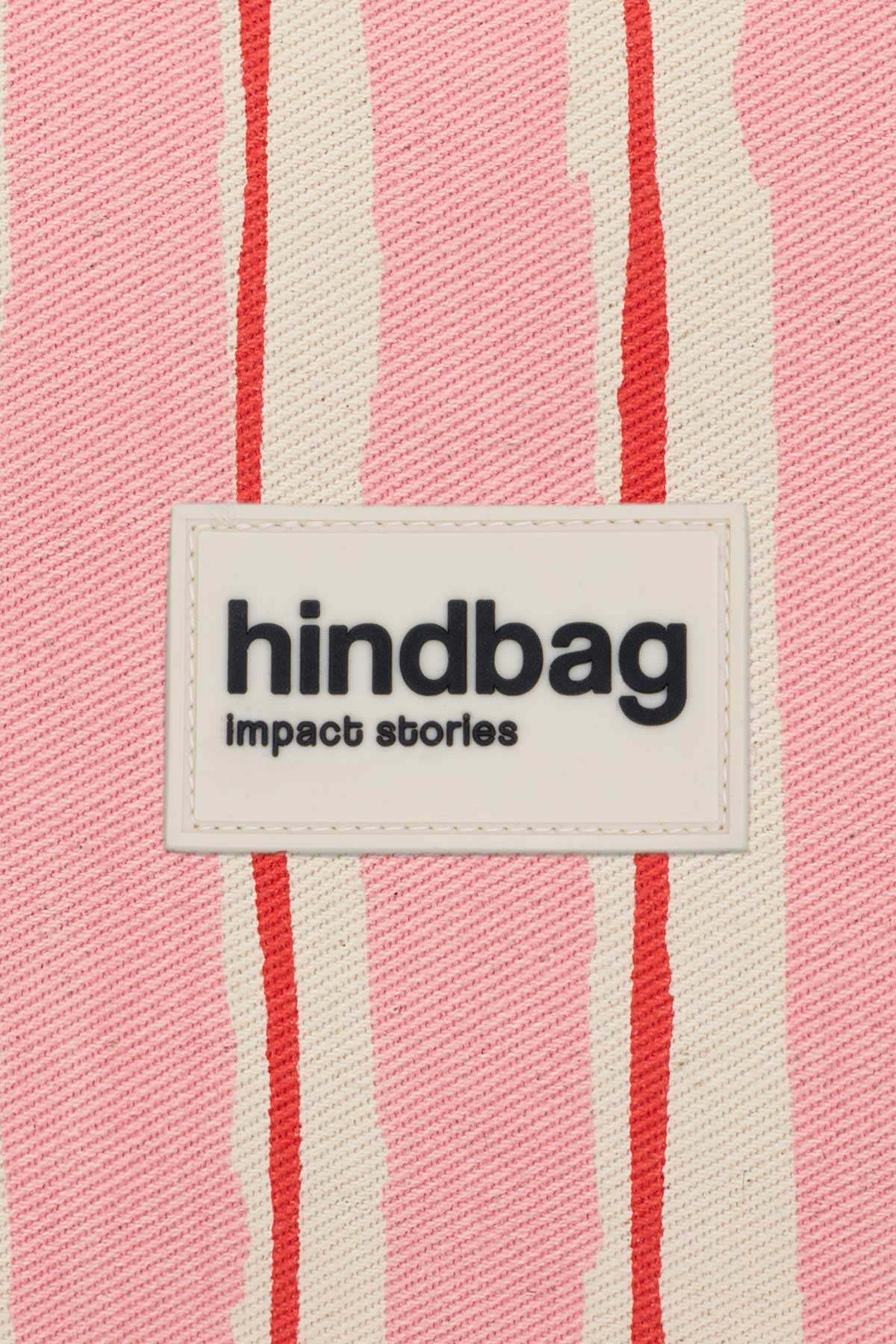 Sac banane Olivia - Rayures rouge et rose