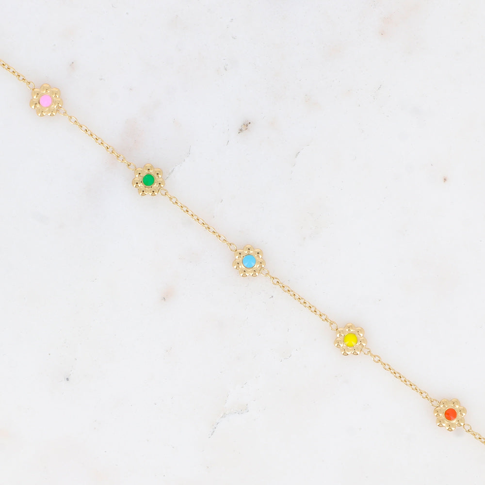 Bracelet Marguerite - Doré/multi