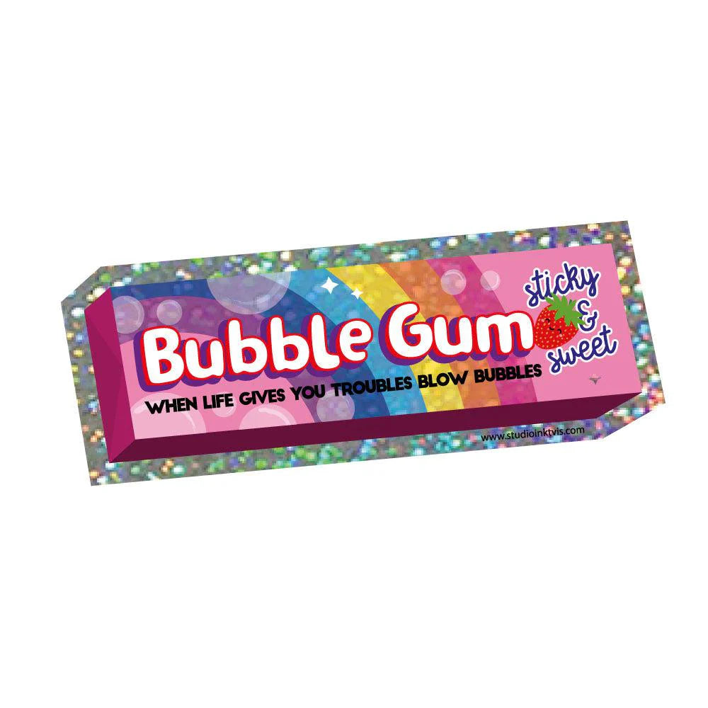 Sticker pailleté Bubblegum