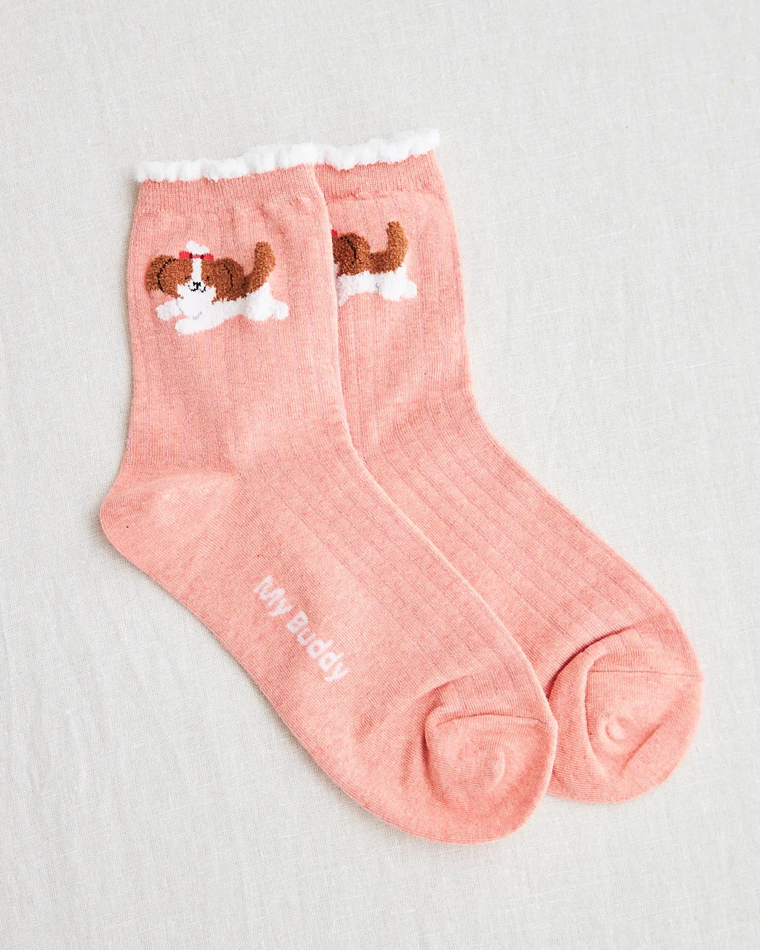 Chaussettes Chien rose