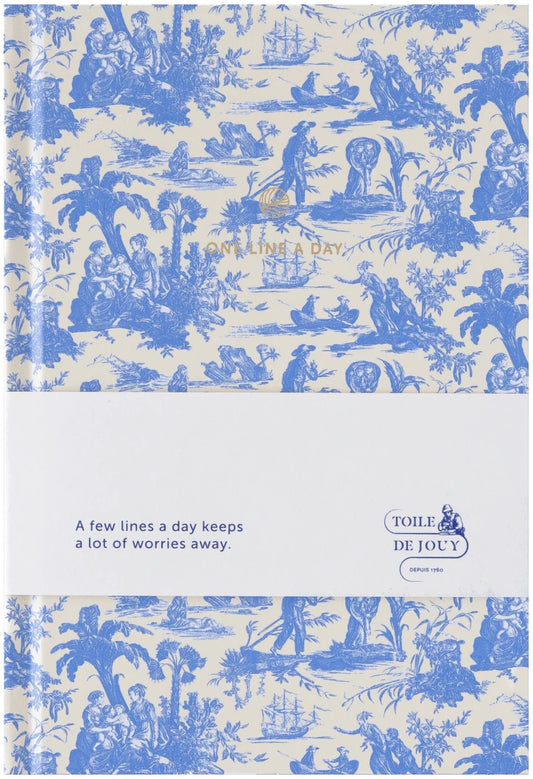 Journal Une ligne par jour - Toile de jouy bleue — A-Journal , Lyon