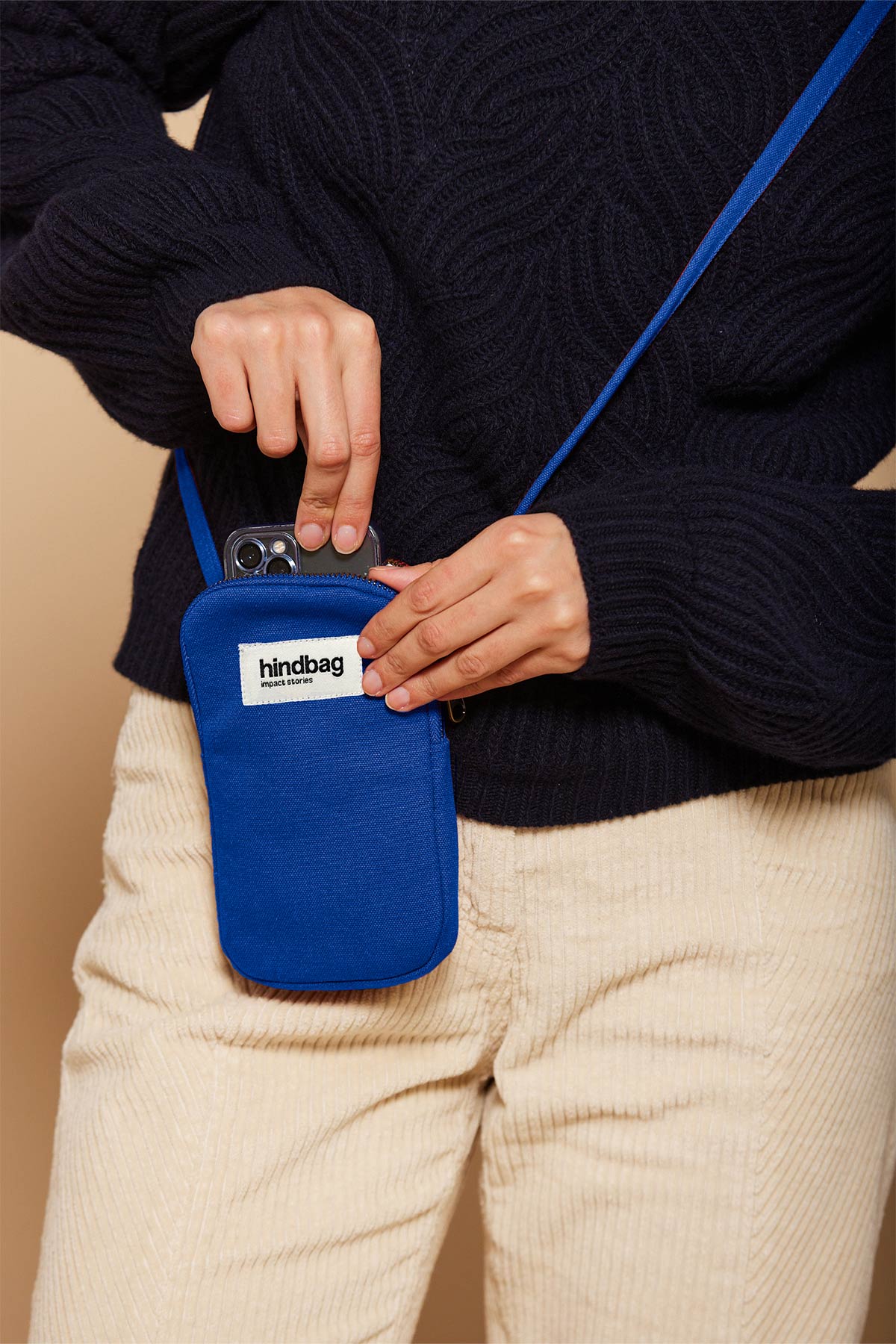 Pochette pour téléphone Bill - Bleu électrique