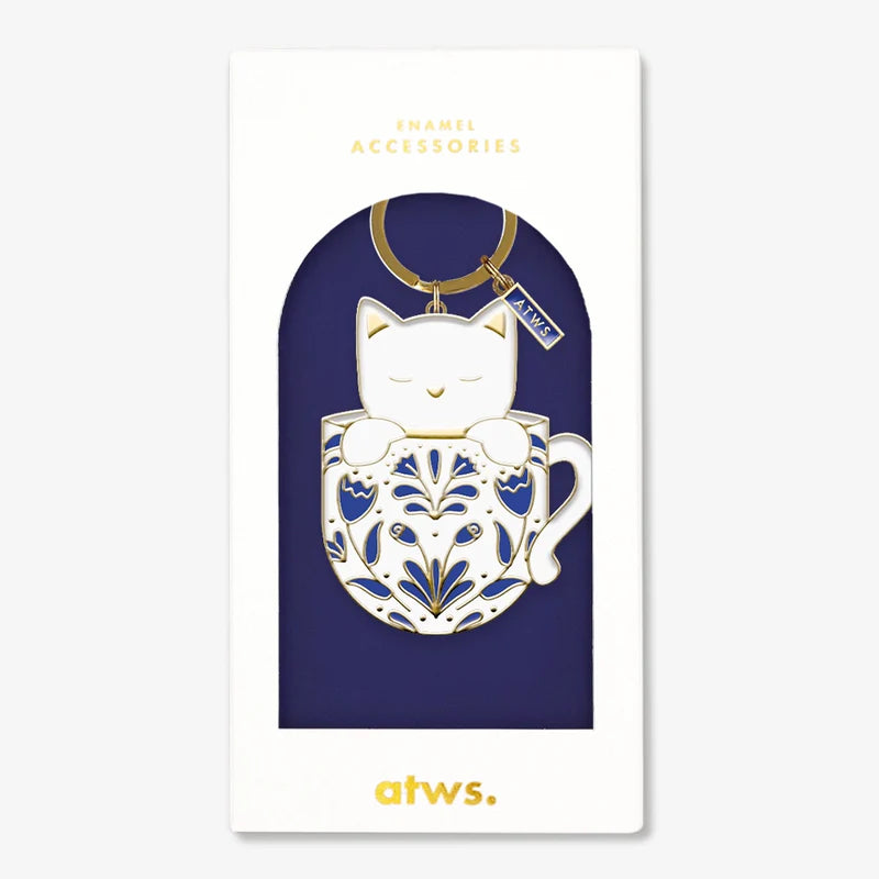Porte-clés Cat in a mug — All the ways to say , Lyon