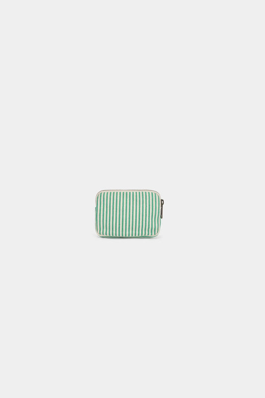 Porte-monnaie Lili - Rayures vert