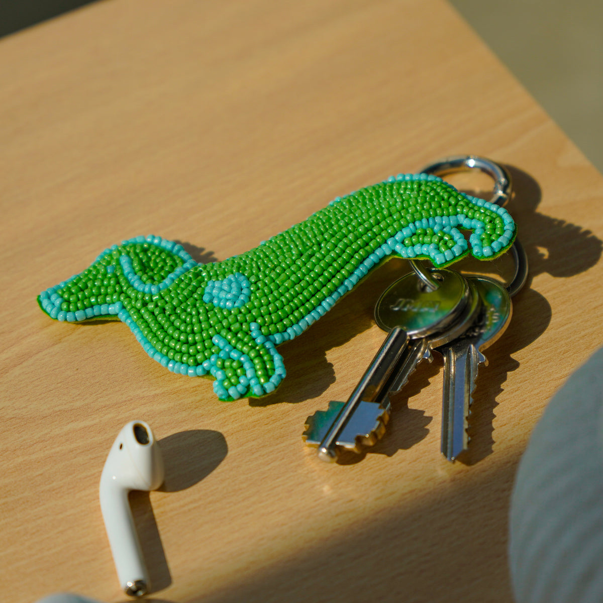 Porte-clés Teckel vert