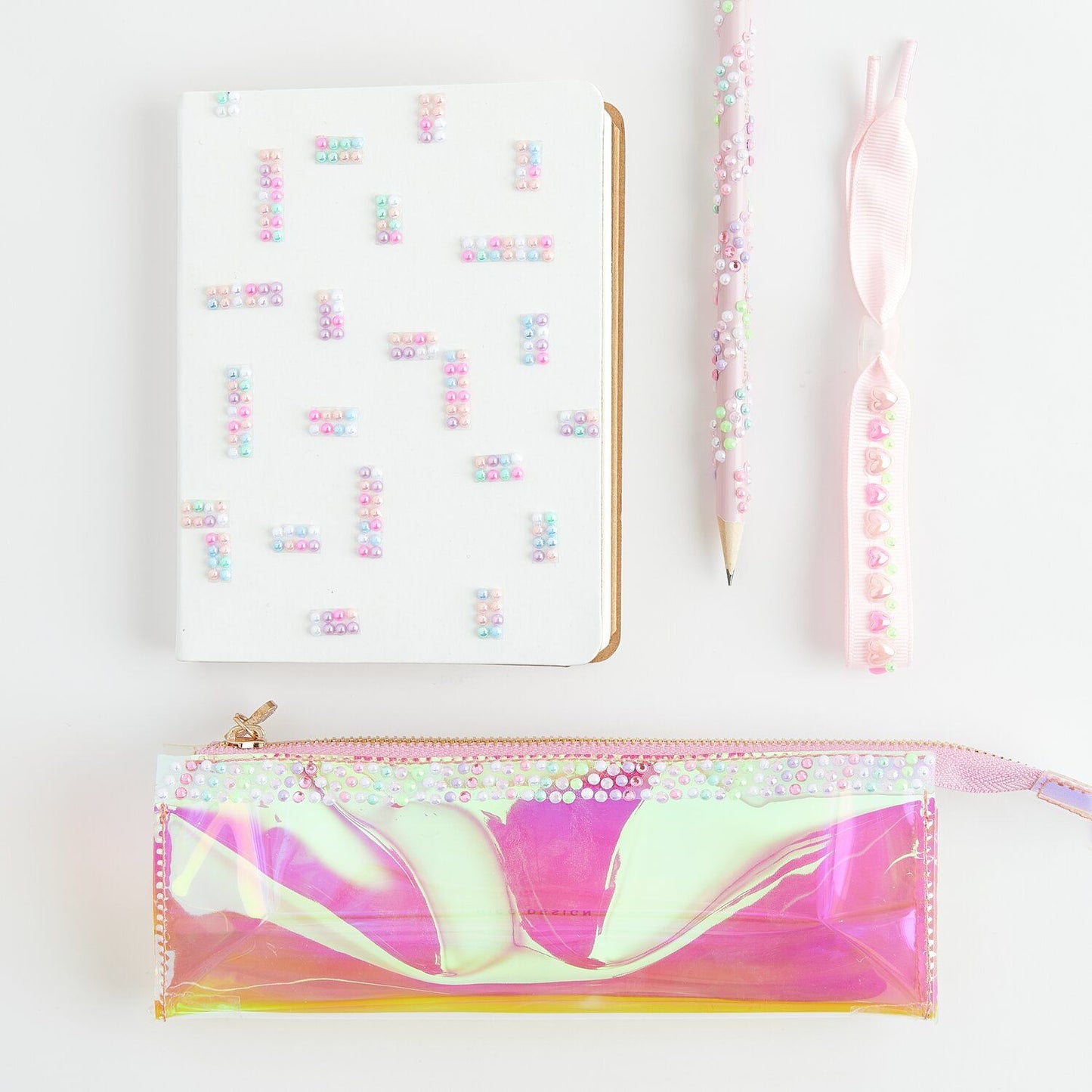 Masking tape perlé coeurs pastels