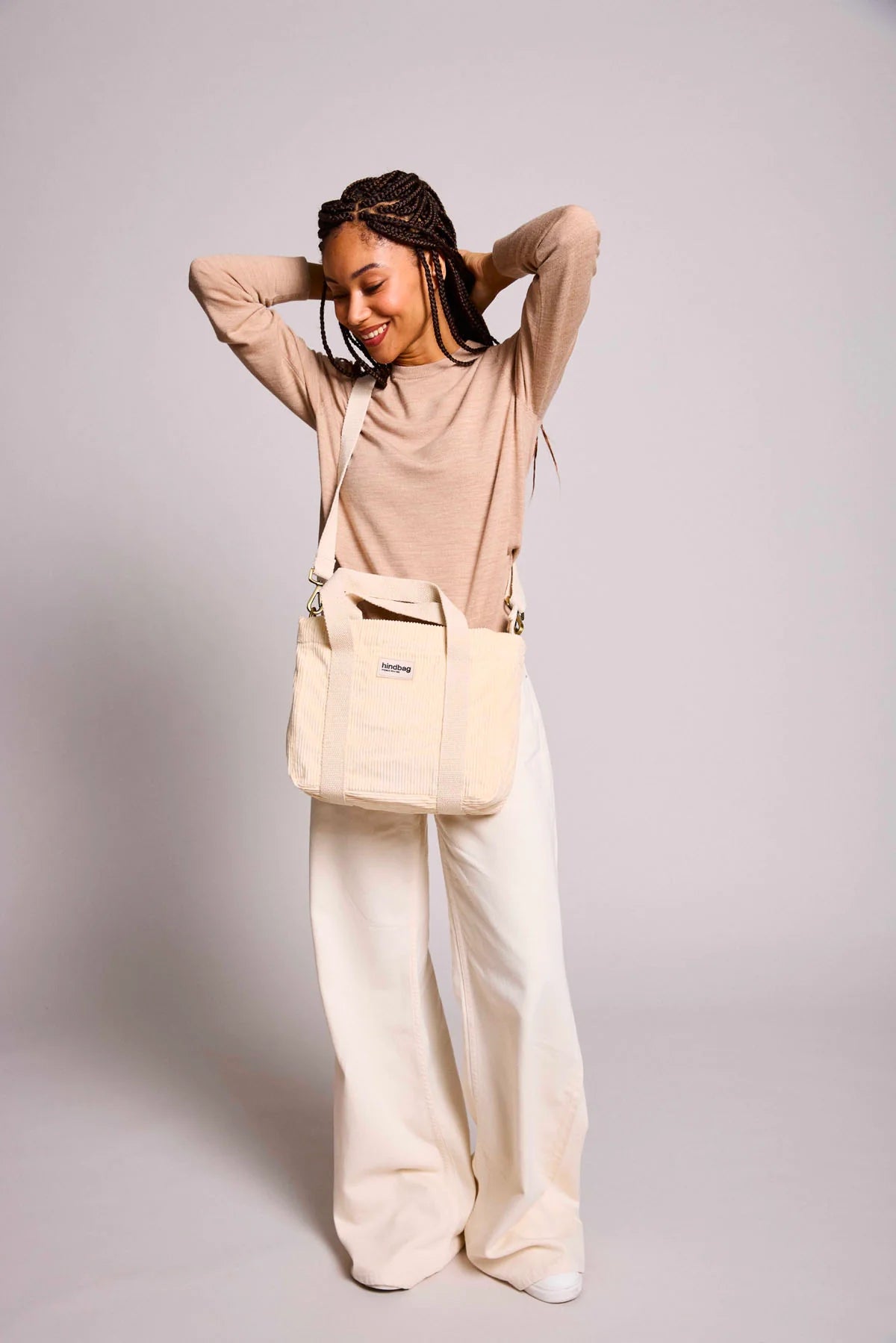 Mini cabas Louise - Velours beige