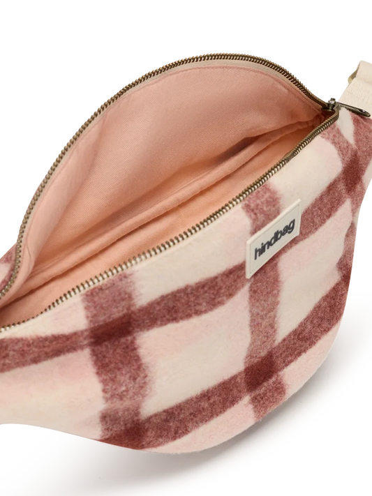 Sac banane Olivia - Tartan rose