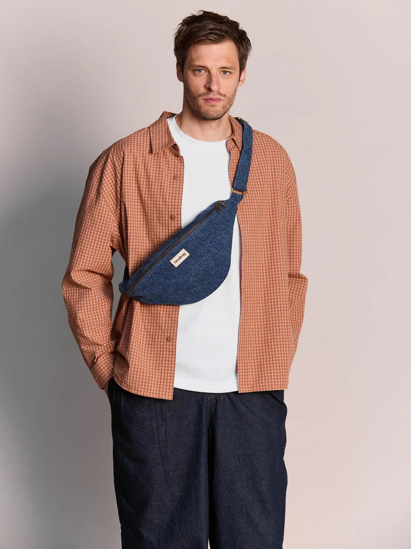 Sac banane Sasha - Denim bleu foncé