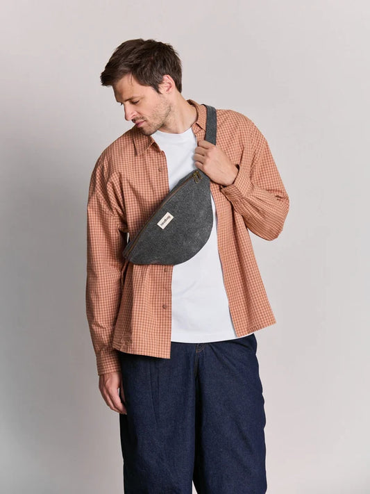Sac banane Sasha - Denim gris foncé
