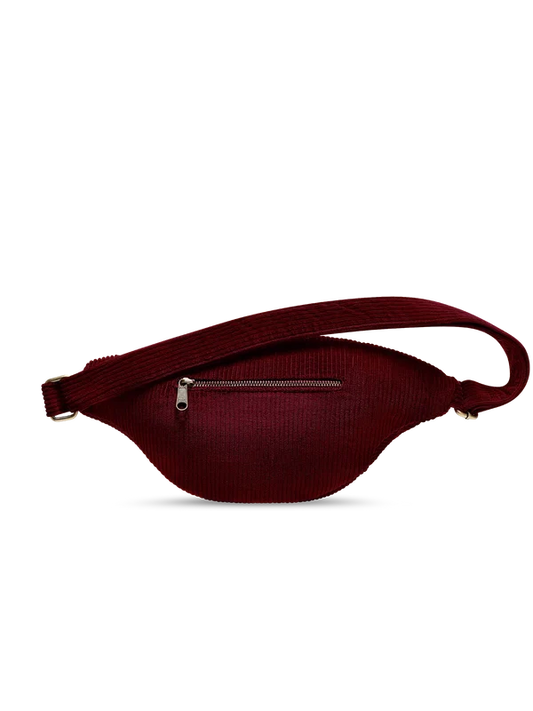 Sac banane Sasha - Velours bordeaux