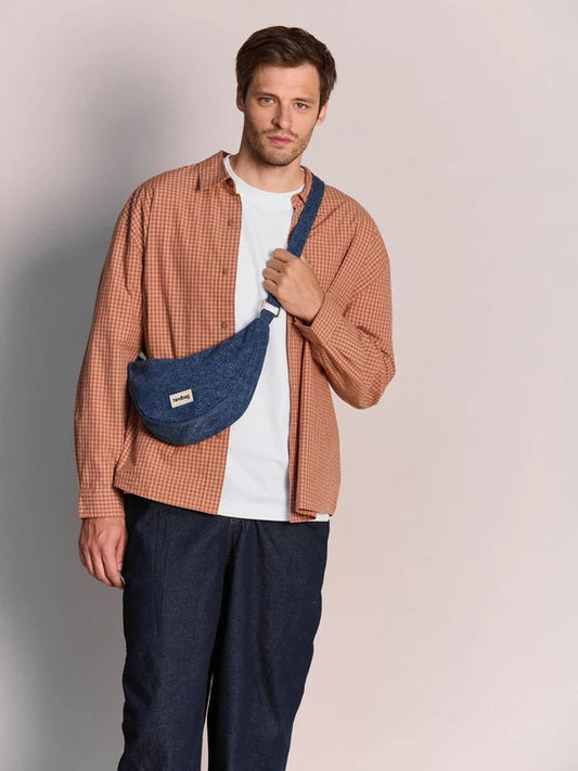 Sac banane Andrea - Denim bleu foncé