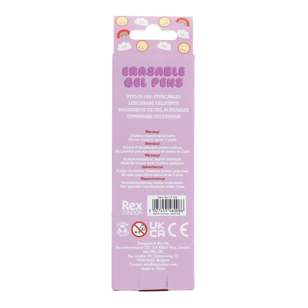 Lot de 4 stylos gel effaçables - Medley
