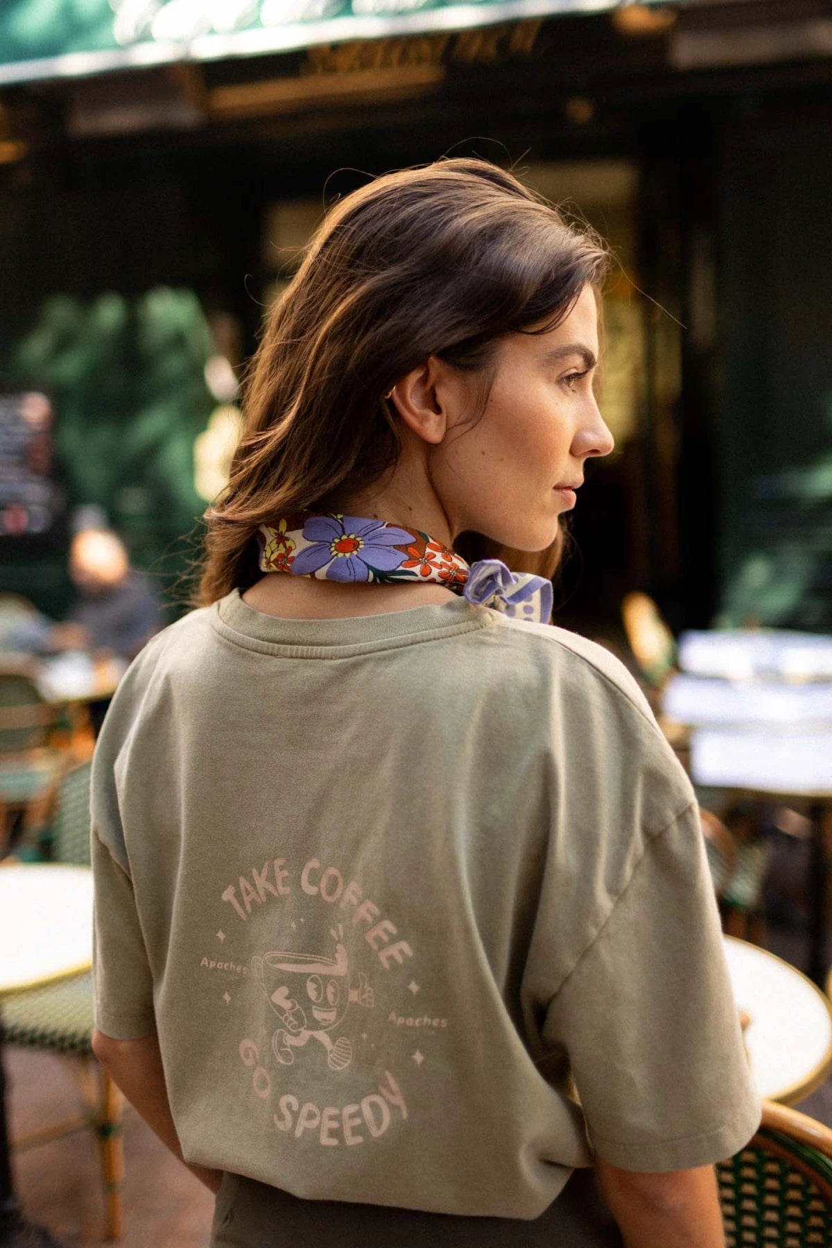 Small foulard Manika - Bouquet iris