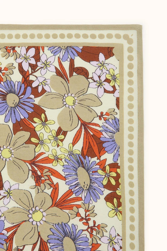 Small foulard Manika - Bouquet macadamia — Apaches collections , Lyon