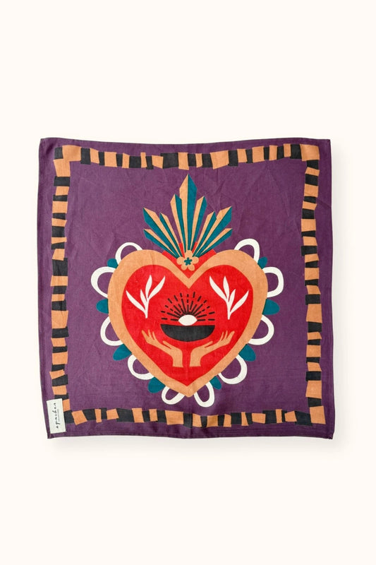Small foulard Manika Corazon - Mauve