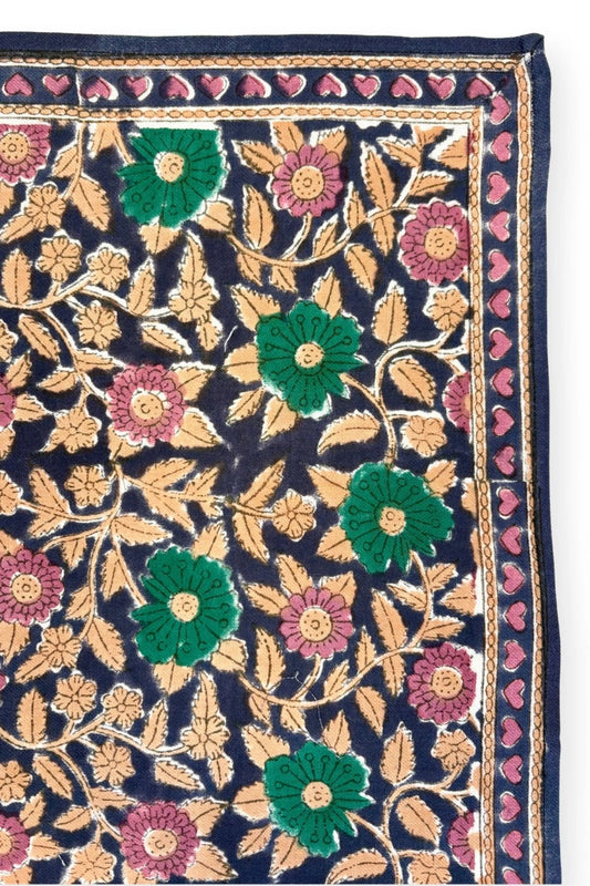 Small foulard Coeur - Navy forest