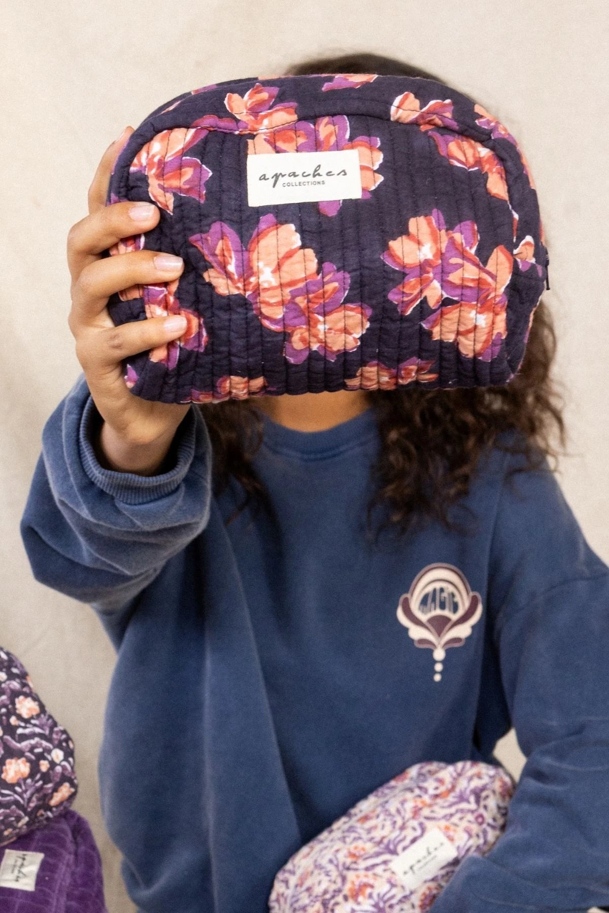 Petite trousse Gaya - Violeta navy — Apaches collections , Lyon