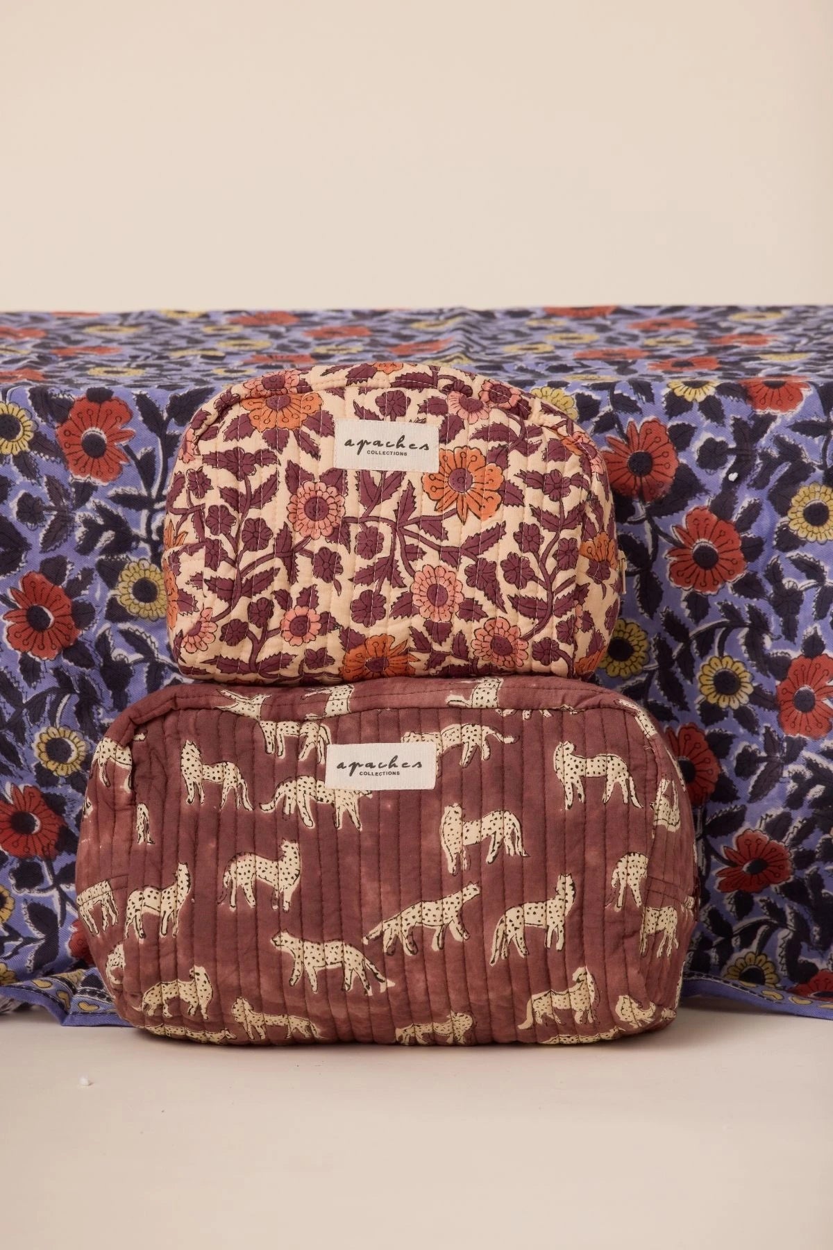 Petite trousse Gaya - Coeur flamingo