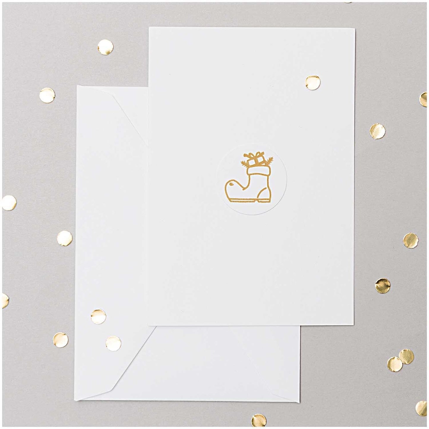 4 feuilles de stickers or de Noël