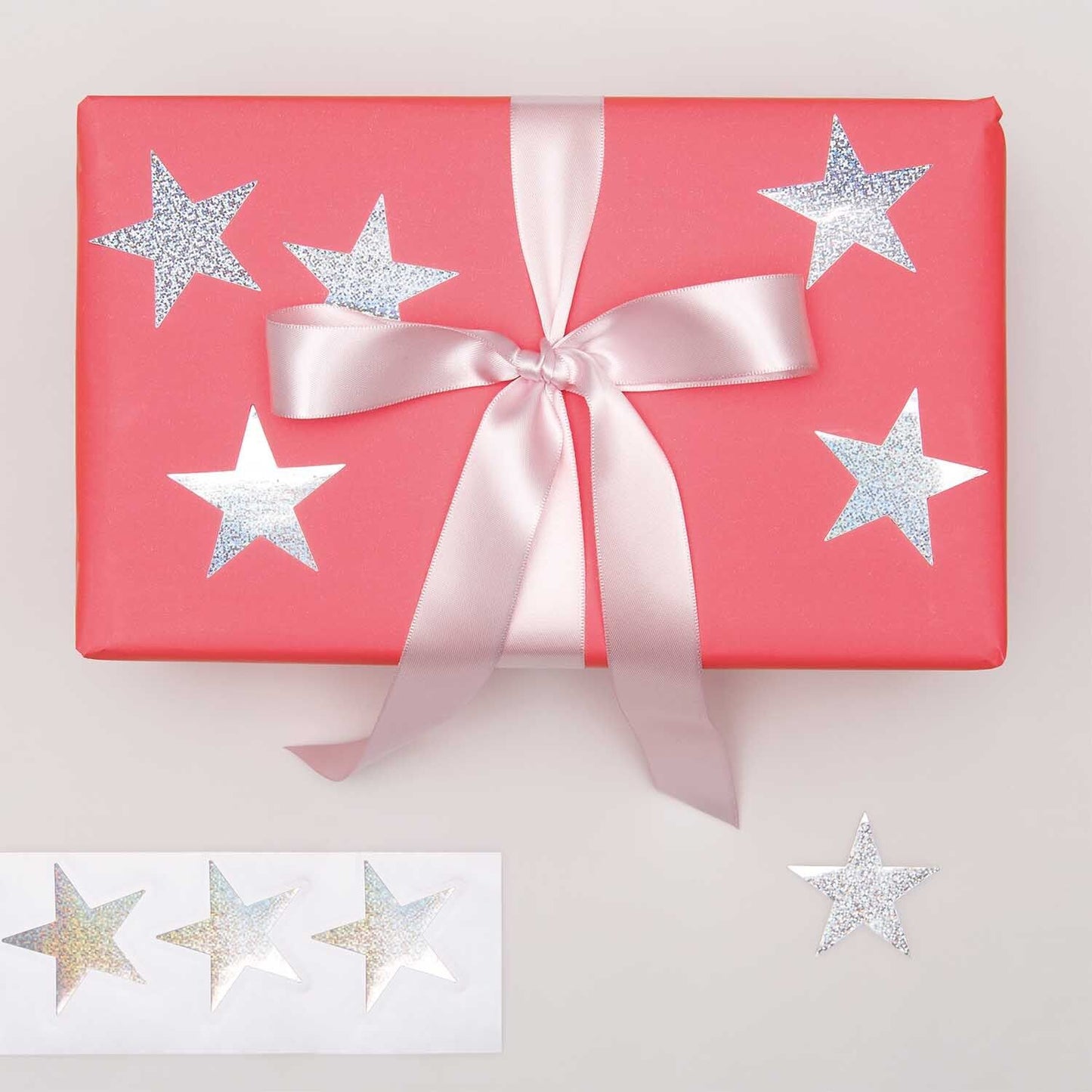 Stickers étoiles argent holographique 5cm