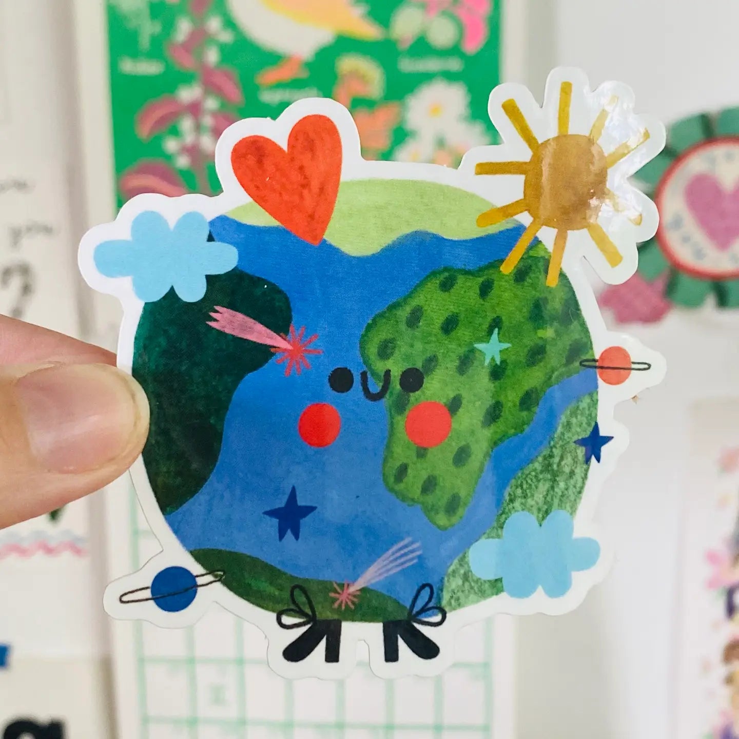 Sticker Happy earth