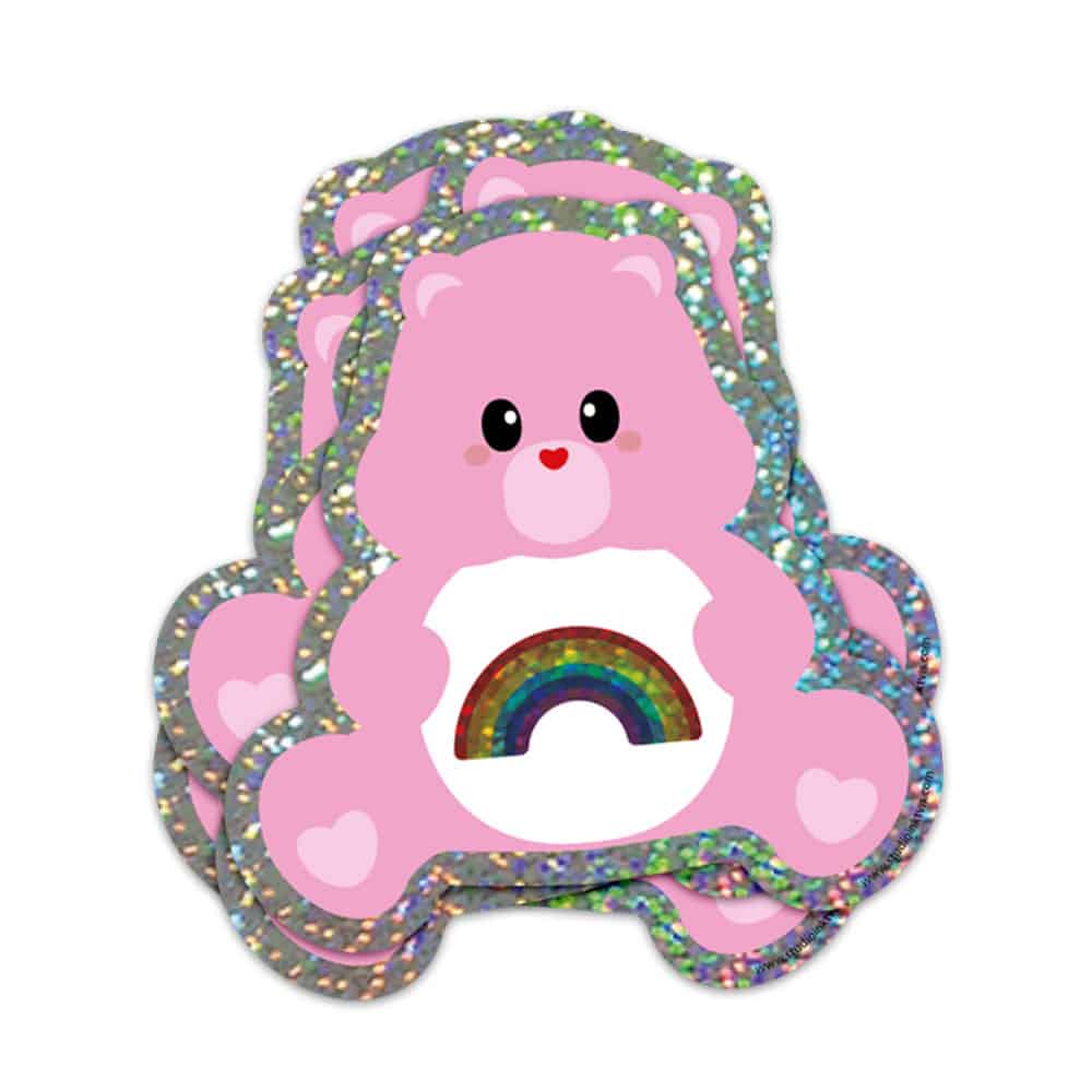 Sticker pailleté Care bear