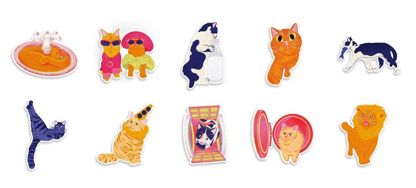 Pack 10 stickers - Miaou-tocollants