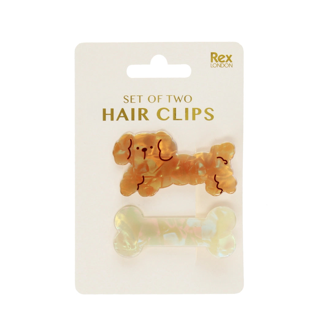 Barrettes Chien et os