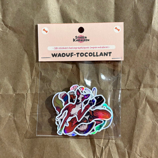 Pack 10 stickers - Waouf-tocollant