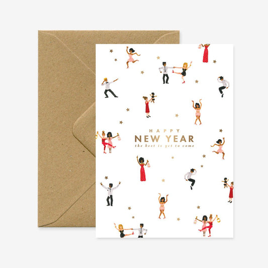 Carte Happy new year dancers — All the ways to say , Lyon