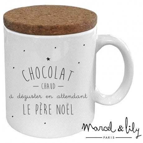 Mug avec couvercle Recette chocolat de Noël