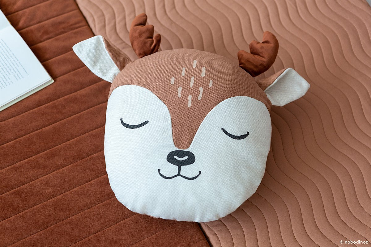 Coussin tête de biche en velours