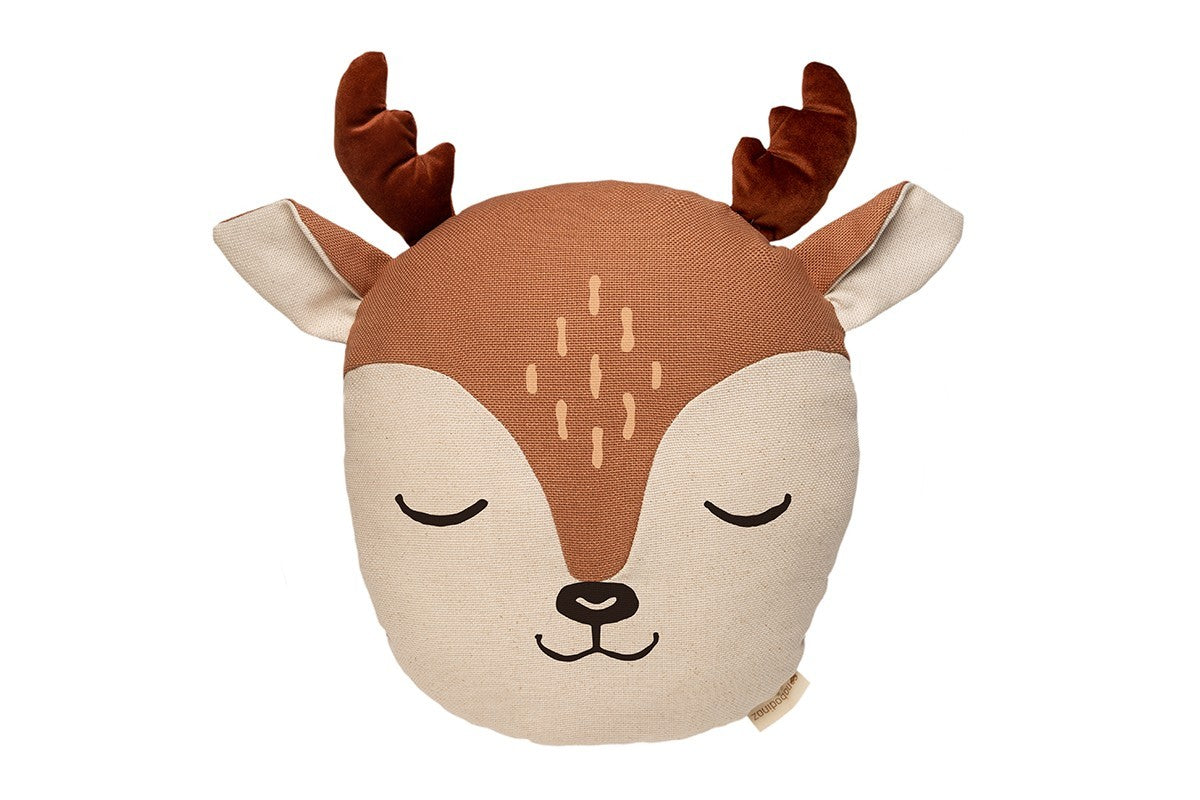 Coussin tête de biche en velours