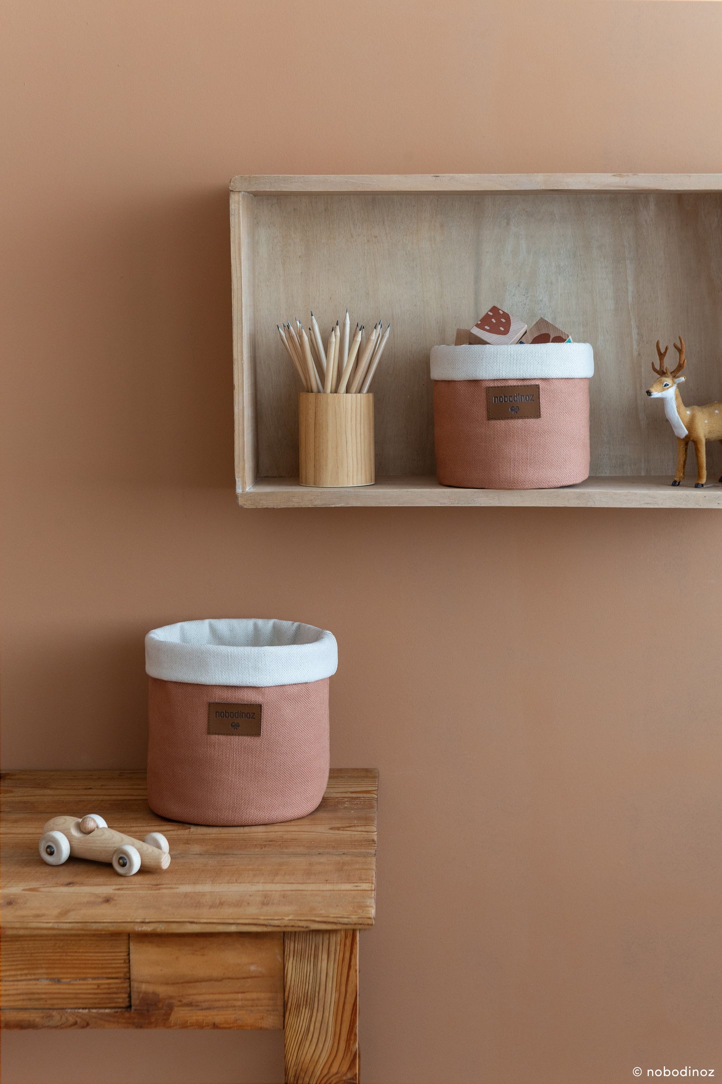 Panier en tissu Tango Medium - Sienna brown