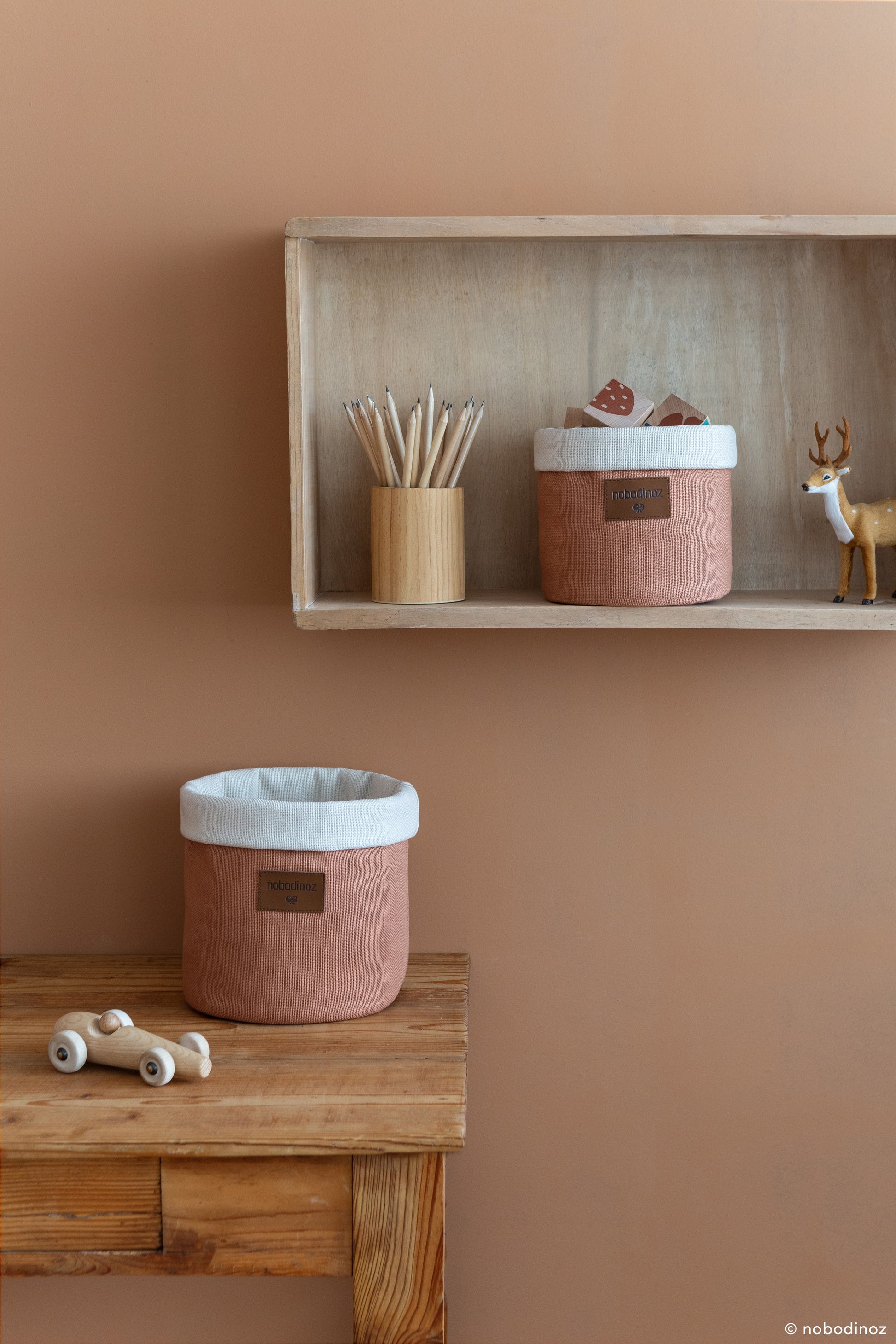 Panier en tissu Tango Medium - Sienna brown