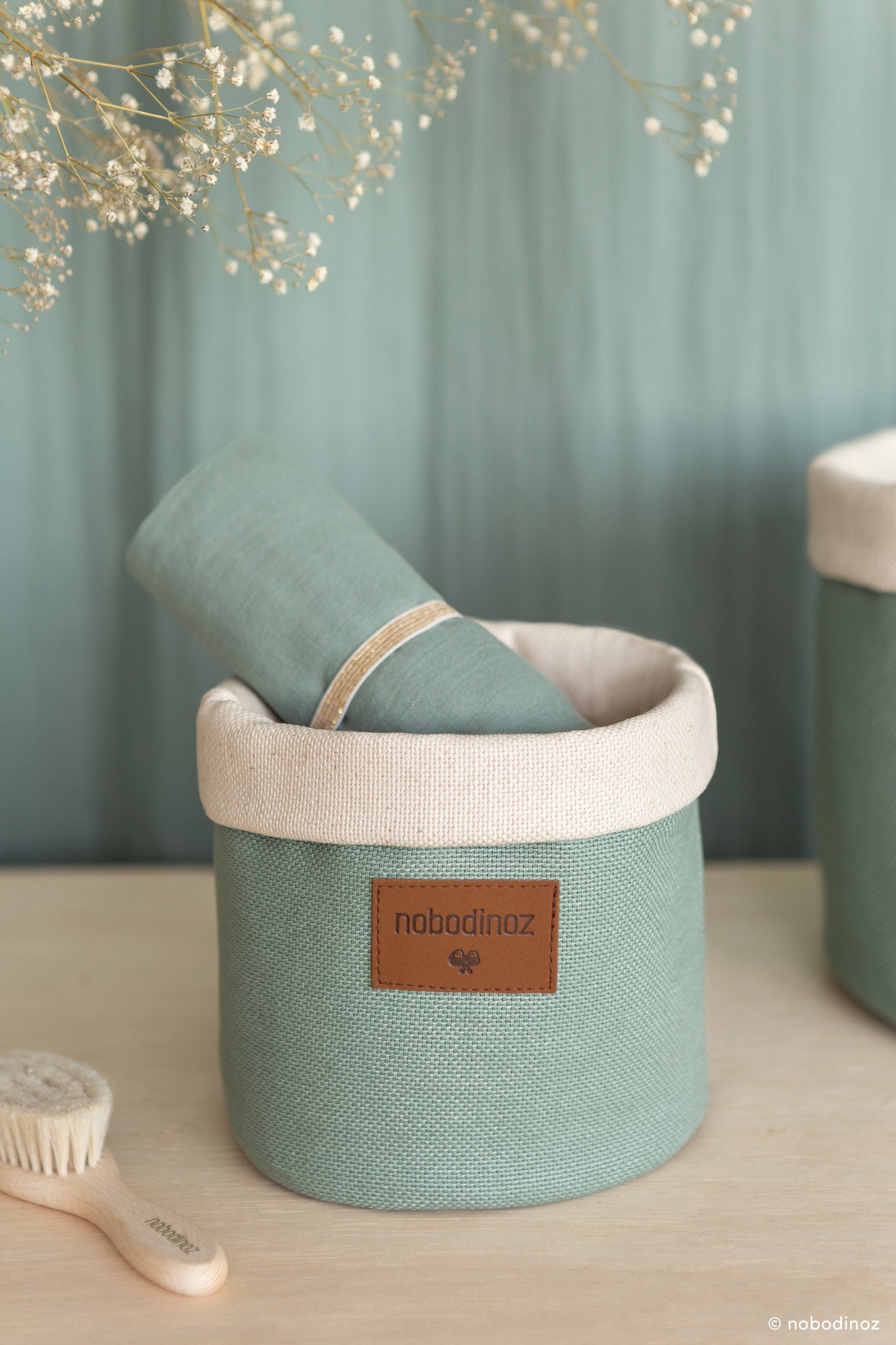 Panier en tissu Tango Small - Eden green